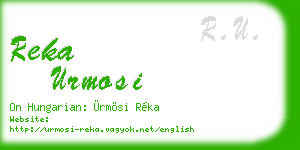 reka urmosi business card